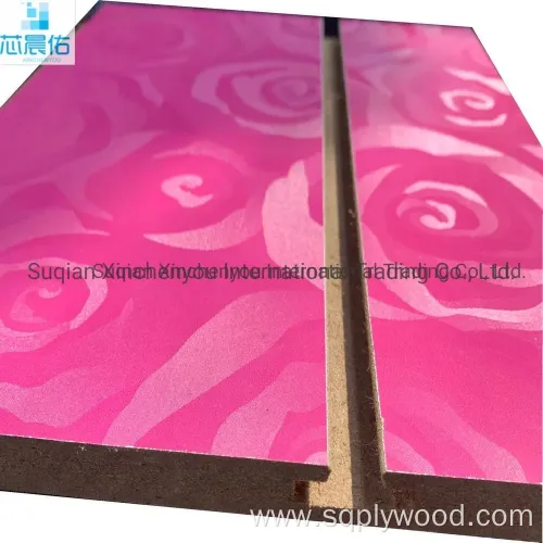 China Factory Produce 7-11 Grooves Melamine Faced MDF/Slot MDF